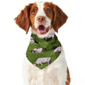 Cow On Green Grass Pattern Print Dog Bandana