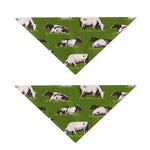 Cow On Green Grass Pattern Print Dog Bandana