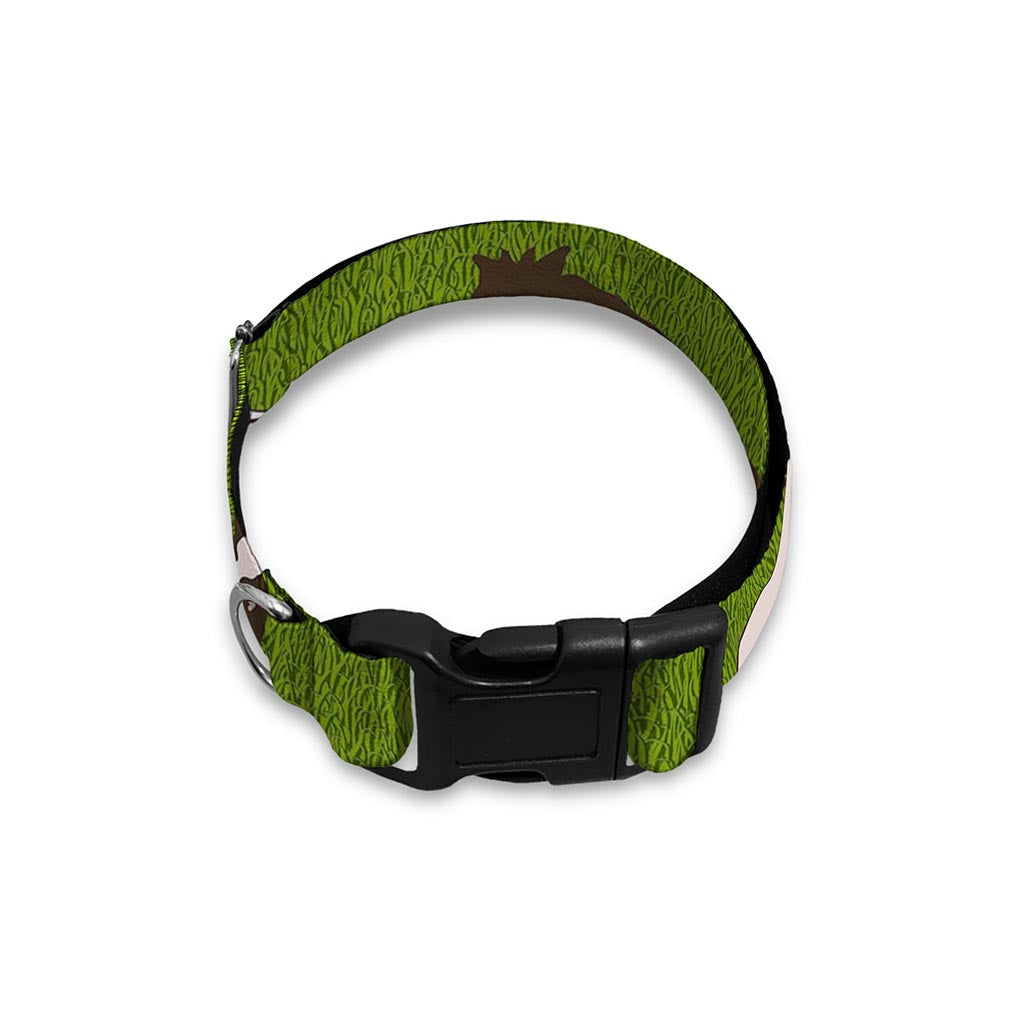 Cow On Green Grass Pattern Print Dog Collar