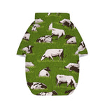 Cow On Green Grass Pattern Print Dog Zip Up Hoodie