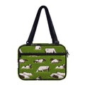Cow On Green Grass Pattern Print Double Strap Bible Bag