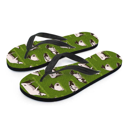 Cow On Green Grass Pattern Print Flip Flops