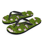 Cow On Green Grass Pattern Print Flip Flops