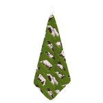 Cow On Green Grass Pattern Print Hand Towel