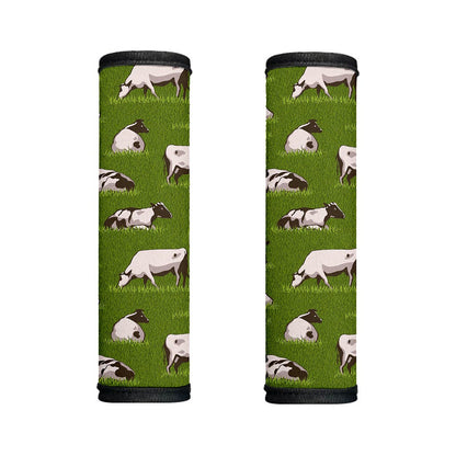 Cow On Green Grass Pattern Print Handle Covers