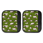 Cow On Green Grass Pattern Print Handle Covers