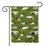 Cow On Green Grass Pattern Print House Flag