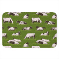 Cow On Green Grass Pattern Print Indoor Door Mat