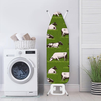Cow On Green Grass Pattern Print Ironing Board Cover