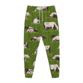 Cow On Green Grass Pattern Print Jogger Pants