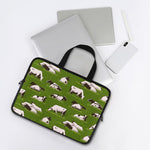 Cow On Green Grass Pattern Print Laptop Sleeve With Handle
