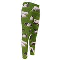 Cow On Green Grass Pattern Print Men's Compression Pants