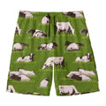 Cow On Green Grass Pattern Print Men's Swim Trunks