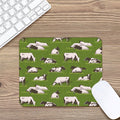 Cow On Green Grass Pattern Print Mouse Pad