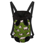 Cow On Green Grass Pattern Print Pet Carrier Backpack