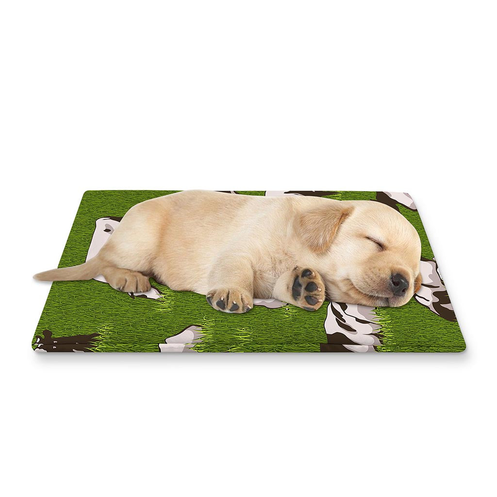 Cow On Green Grass Pattern Print Pet Cooling Mat Cover