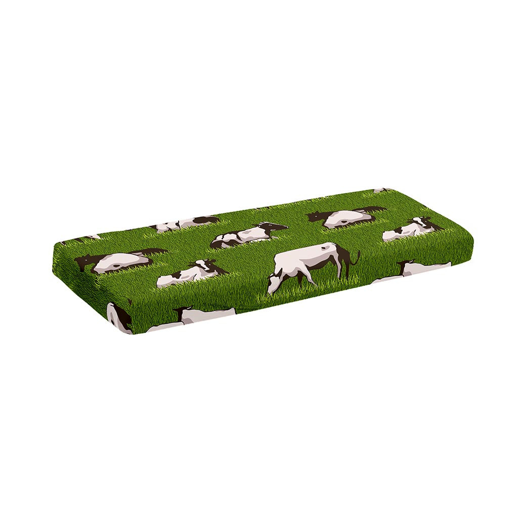 Cow On Green Grass Pattern Print Piano Keyboard Cover