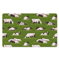 Cow On Green Grass Pattern Print Polyester Doormat