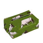 Cow On Green Grass Pattern Print Rectangle Tissue Box Cover