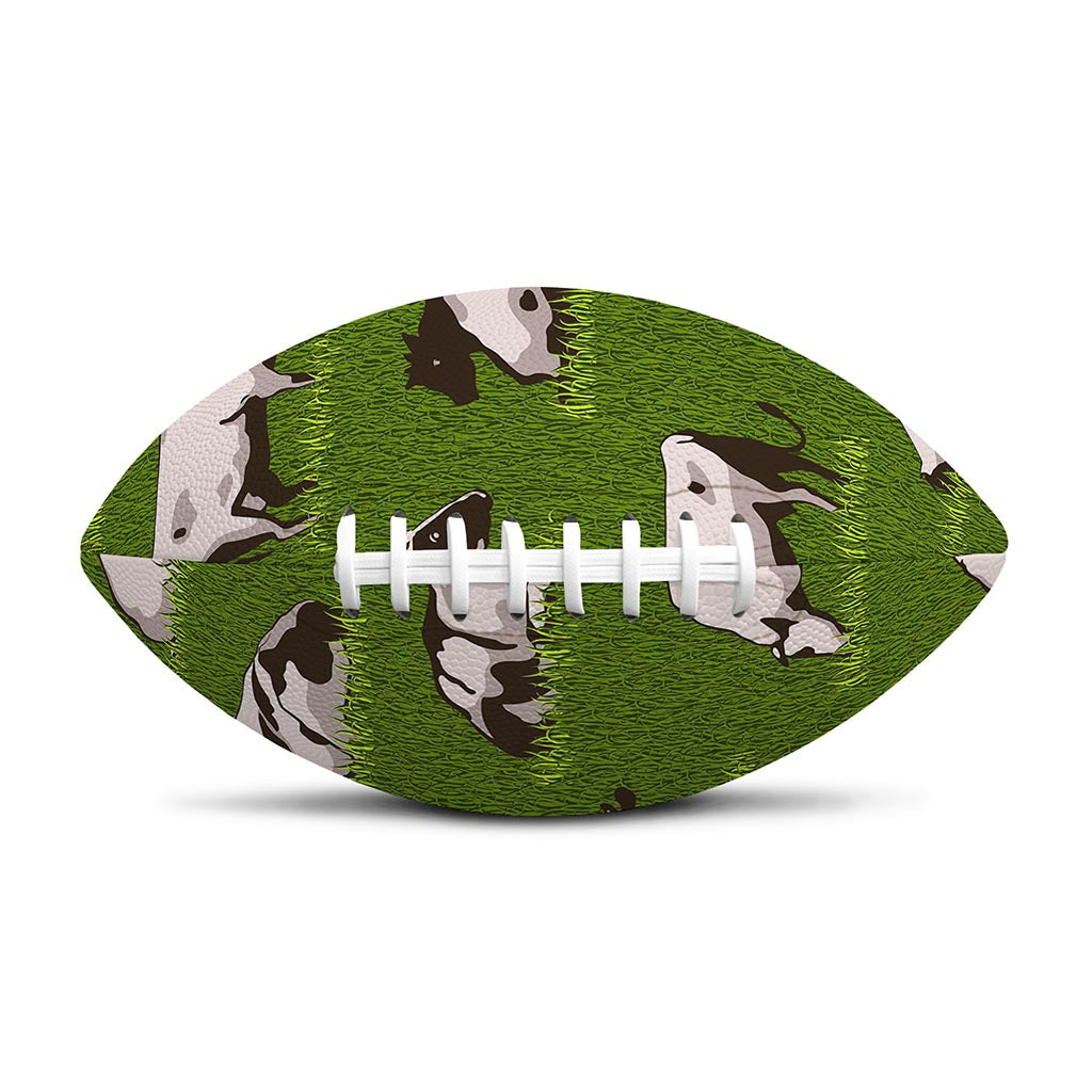 Cow On Green Grass Pattern Print Rugby Ball