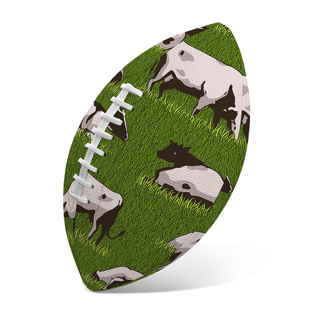 Cow On Green Grass Pattern Print Rugby Ball