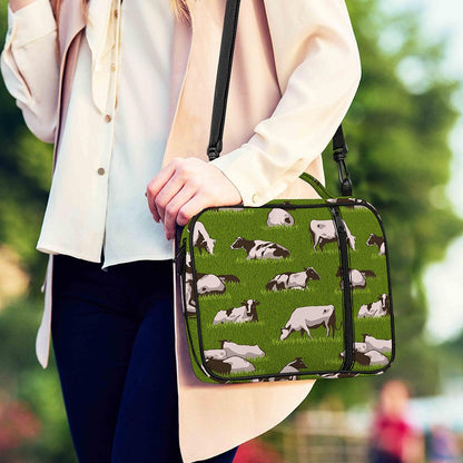 Cow On Green Grass Pattern Print Shoulder Strap Bible Bag