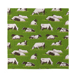 Cow On Green Grass Pattern Print Silk Bandana