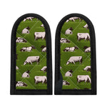 Cow On Green Grass Pattern Print Skillet Handle Cover