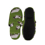 Cow On Green Grass Pattern Print Slippers