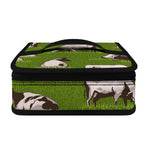 Cow On Green Grass Pattern Print Small Lunch Bag