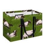 Cow On Green Grass Pattern Print Utility Tote Bag