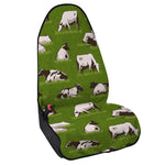 Cow On Green Grass Pattern Print Waterproof Car Seat Cover