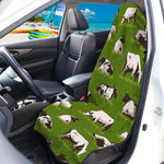 Cow On Green Grass Pattern Print Waterproof Car Seat Cover
