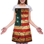 Cracked American Flag Print Adjustable Apron