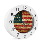 Cracked American Flag Print Alarm Clock