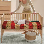 Cracked American Flag Print Baby Crib Sheet