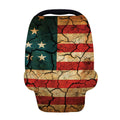 Cracked American Flag Print Baby Seat Cover