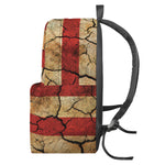 Cracked American Flag Print Backpack