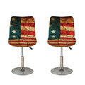 Cracked American Flag Print Bar Stool Covers
