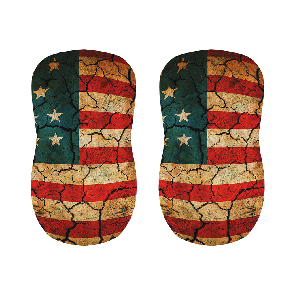 Cracked American Flag Print Bar Stool Covers