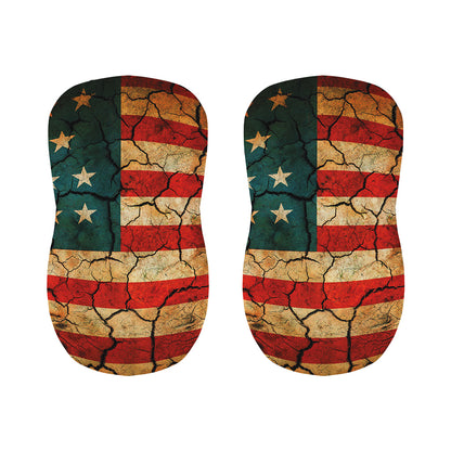 Cracked American Flag Print Bar Stool Covers