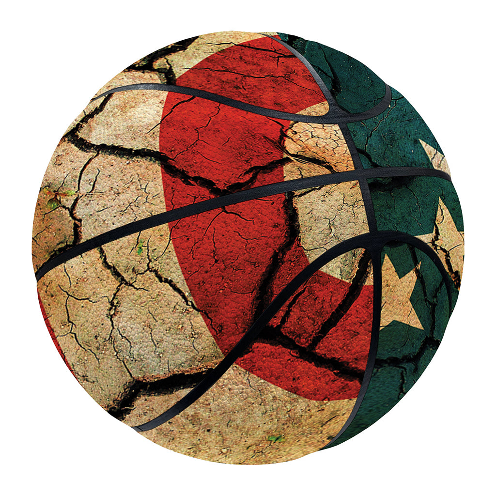 Cracked American Flag Print Basketball