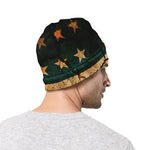 Cracked American Flag Print Beanie