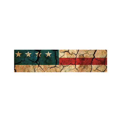 Cracked American Flag Print Bed Runner