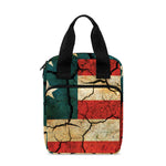Cracked American Flag Print Bible Tote Bag