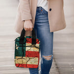 Cracked American Flag Print Bible Tote Bag