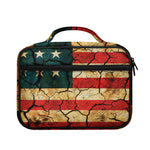 Cracked American Flag Print Briefcase Bible Bag