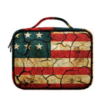 Cracked American Flag Print Briefcase Bible Bag