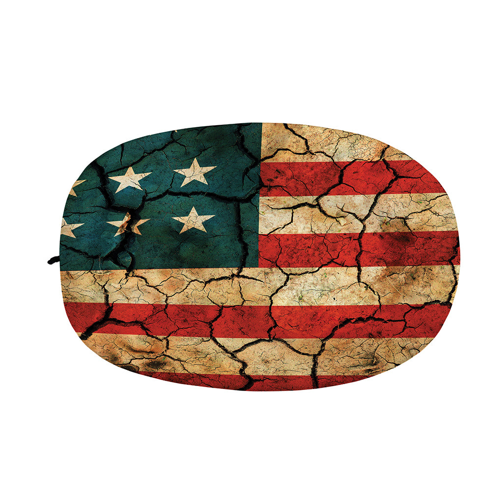 Cracked American Flag Print Car Side Mirror Covers