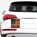 Cracked American Flag Print Car Sticker